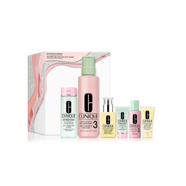 Clinique Great Skin Everywhere 3-Step Skincare Set For Oily Skin | Loolia Closet