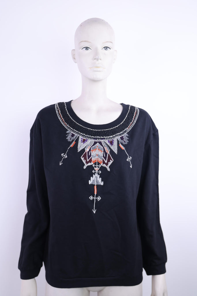 DEBY DEBO Deby Debo printed black sweatshirt | Loolia Closet