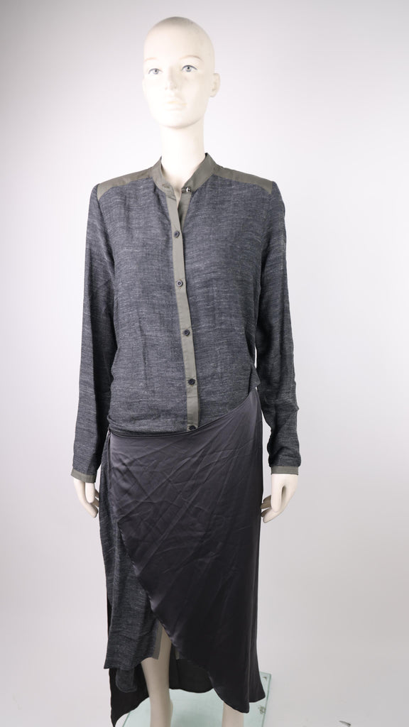 EIGHT Eight dark grey dress mid length | Loolia Closet