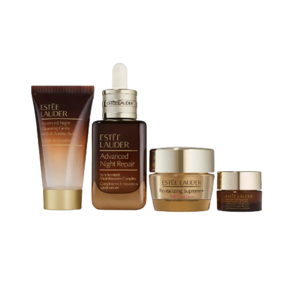 Estee Lauder Nightly Renewal Skincare Set Cleanse + Repair + Glow
