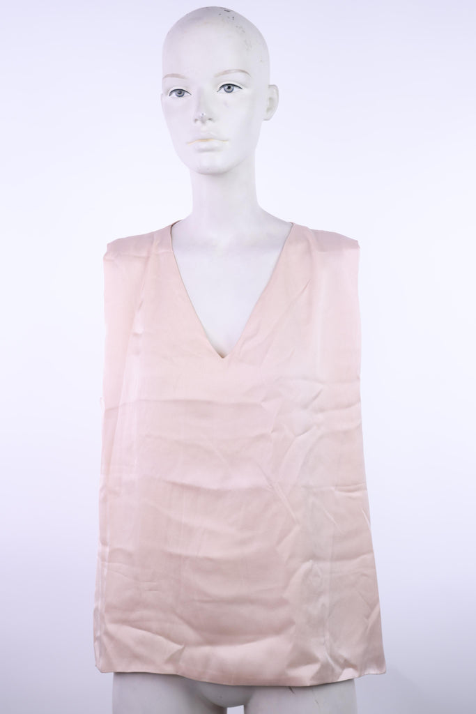 FRNCH Frnch beige sleeveless top | Loolia Closet