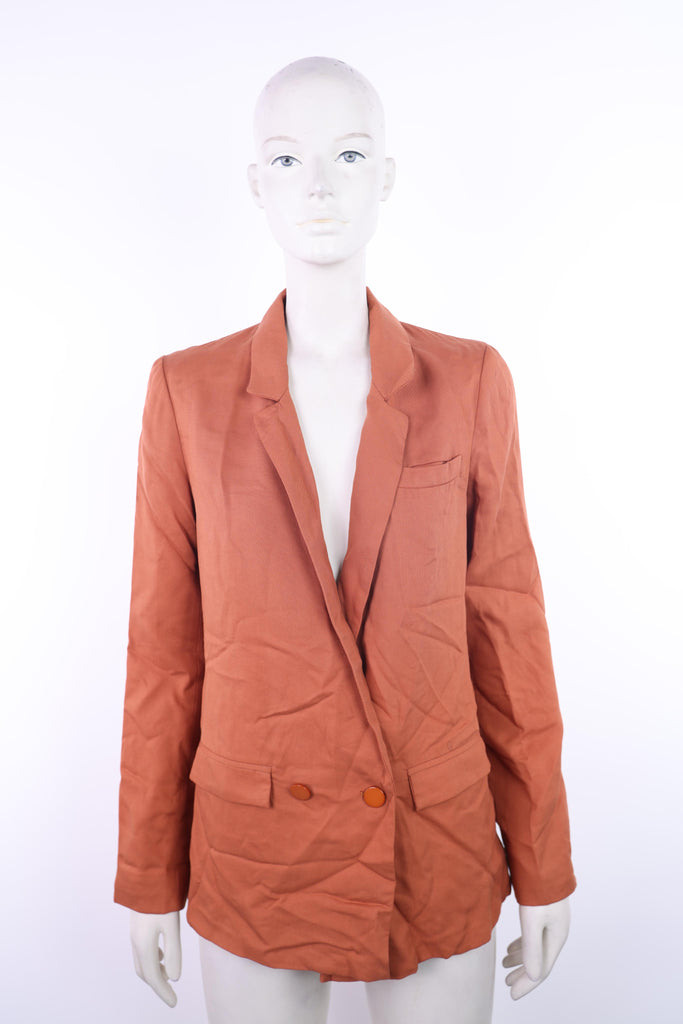 FRNCH Frnch dark orange blazer jacket | Loolia Closet