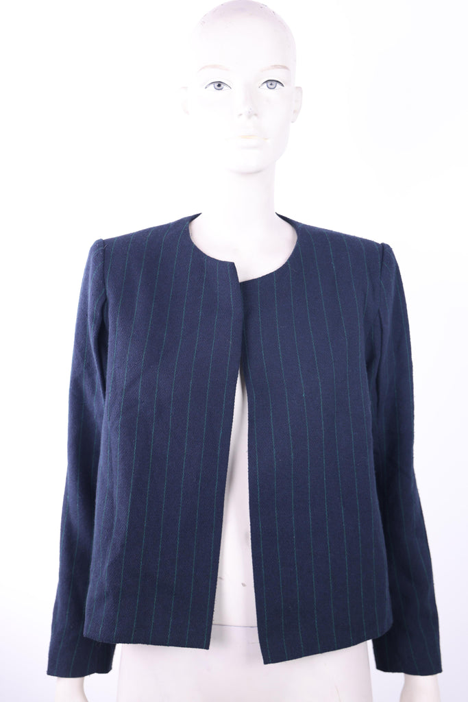 FRNCH Frnch striped navy blue jacket with long sleeves | Loolia Closet