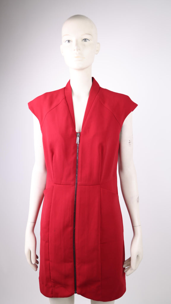 FRNCH Frnch red dress mid length | Loolia Closet