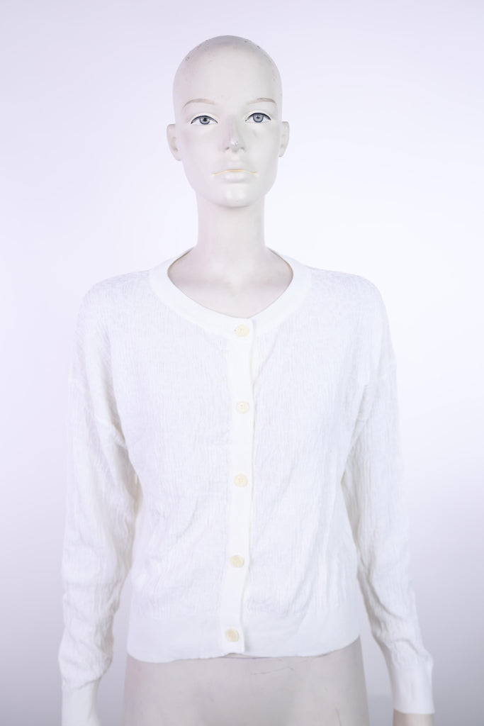 FRNCH Frnch white sweater with round neckline | Loolia Closet