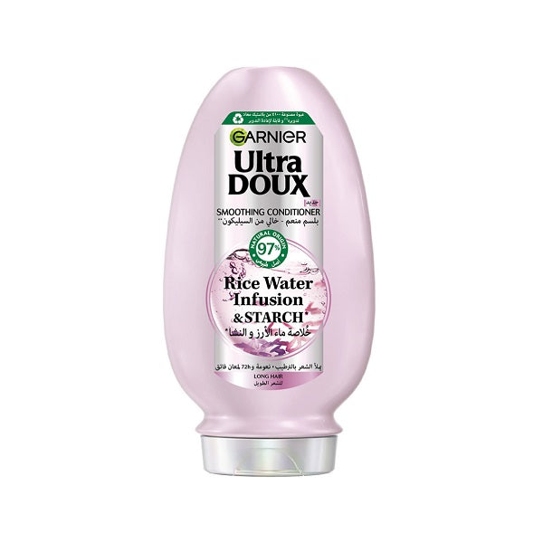 Garnier Ultra Doux Rice Water Infusion & Starch Conditioner, for Long Hair, Smooth and Shine | Loolia Closet