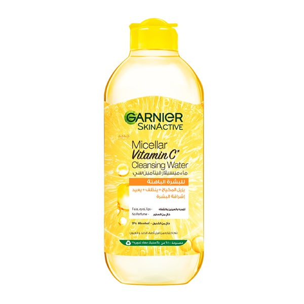 Garnier - Vitamin C Micellar Water Facial Brightening Cleanser and Makeup Remover (2 sizes)