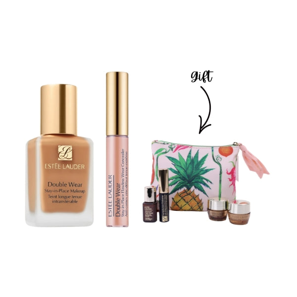 Estée Lauder Double Wear Stay-In-Place Foundation + Concealer + FREE Pouch | Loolia Closet