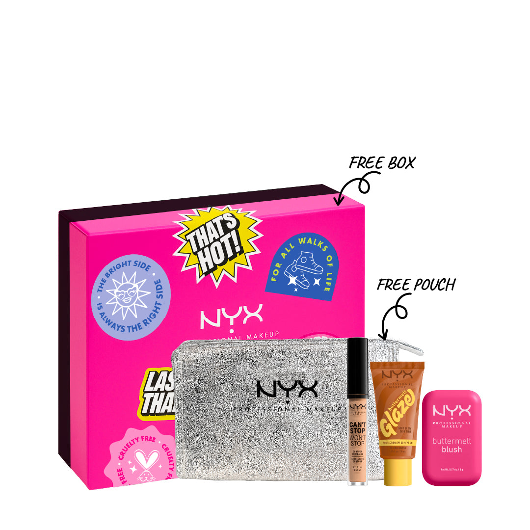 Buttermelt Glaze Soft Glow Skin Foundation + Buttermelt Blush + Can't Stop Won't Stop Contour Concealer + FREE Gift Box + FREE Pouch