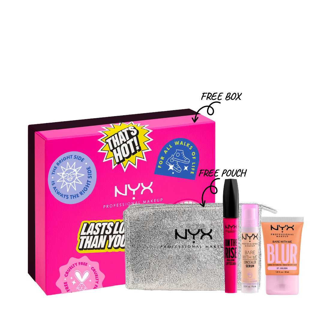 Bare with Me Blur Tint Foundation + Bare With Me Concealer Serum + On The Rise Volume Liftscara Mascara + FREE Box Gift + FREE Pouch