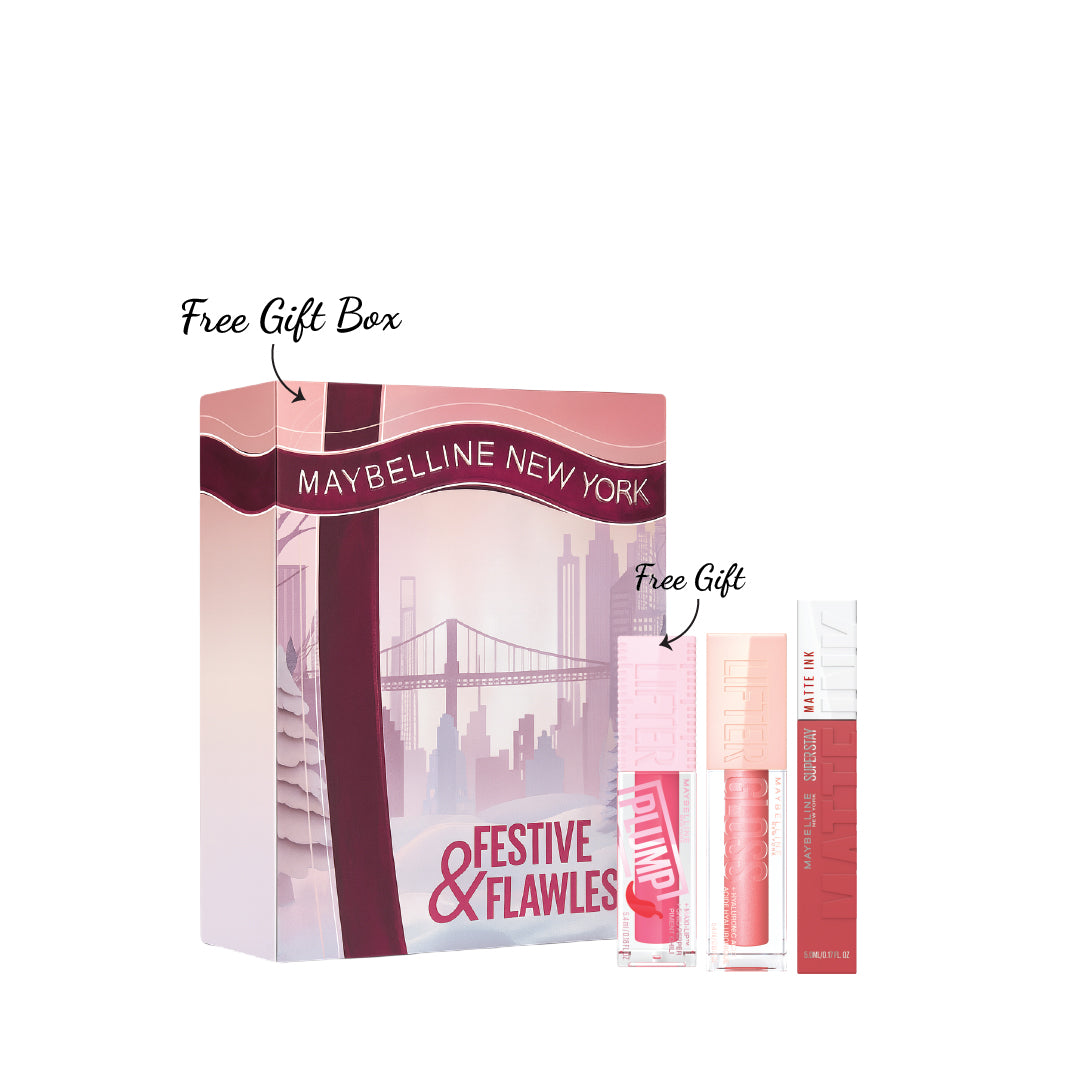 Super Stay Matte Ink Lipstick + Lifter Lip Gloss + FREE Lifter Plump At 20% OFF