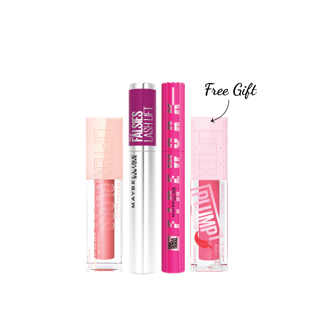 Firework Mascara + Falsies Lash Lift + Lifter Lip Gloss + FREE Lifter Lip Plump & Pouch At 25% OFF