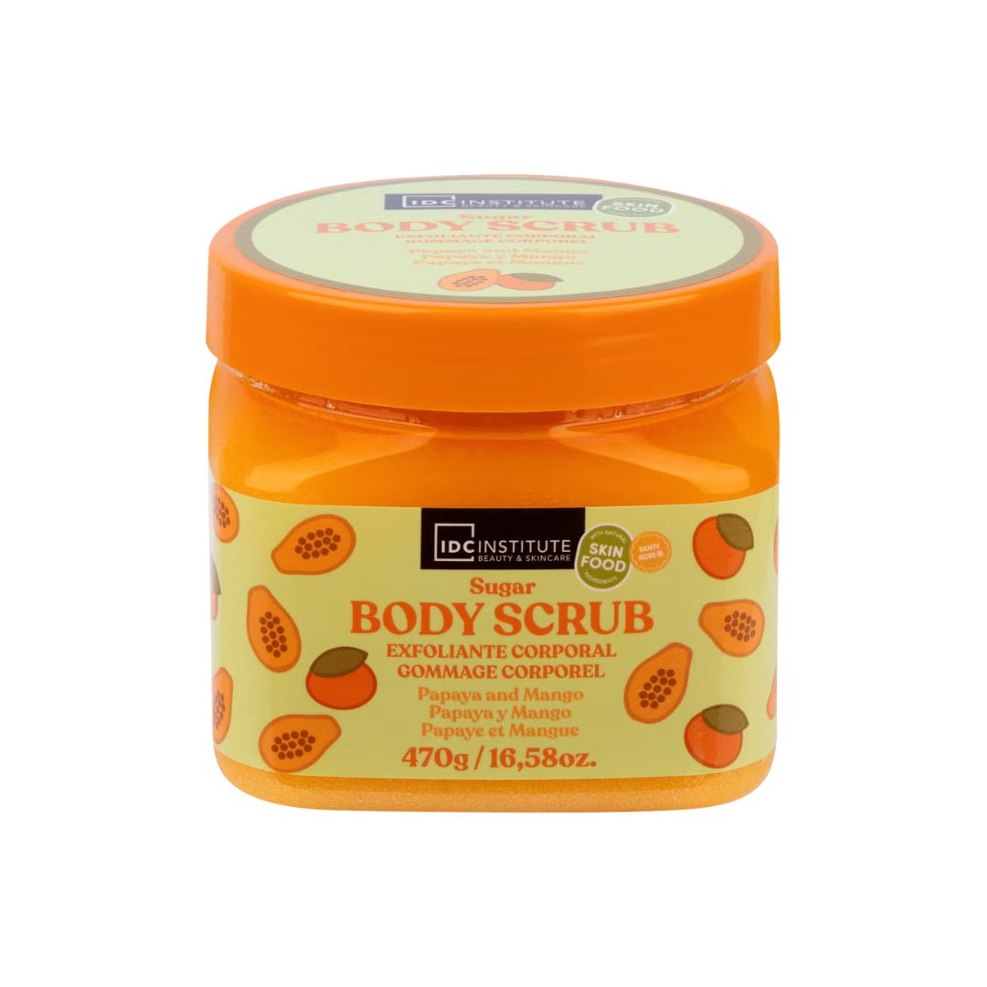 IDC Institute skin food sugar body scrub exfoliating nourishing body exfoliator smooth glowing skin - Papaya & Mango