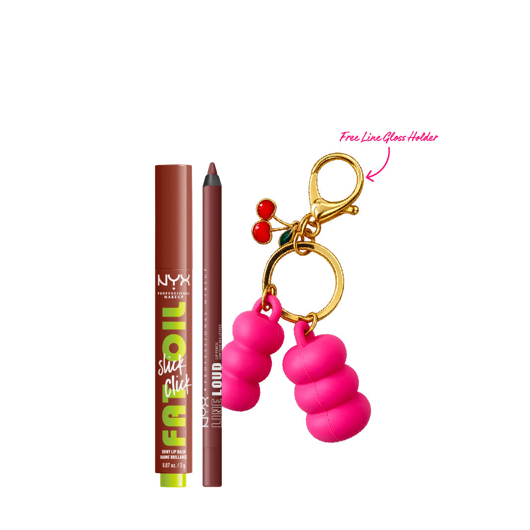 Fat Oil Slick Click Shiny Lip Balm + Line Loud Lip Liner Pencil + FREE Line Gloss Holder