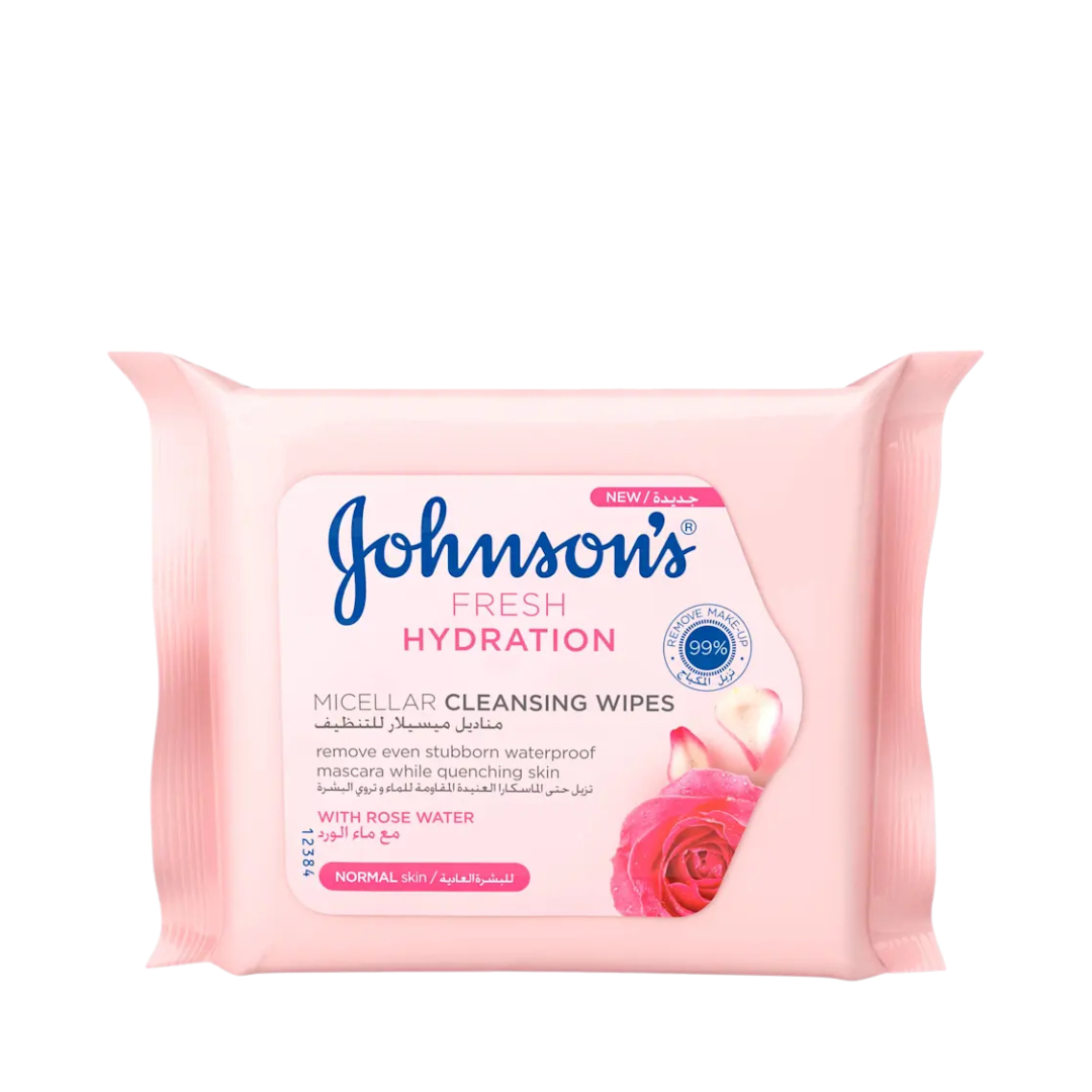 Johnson’s Micellar Cleansing Wipes with rose water 25 pieces makeup remover