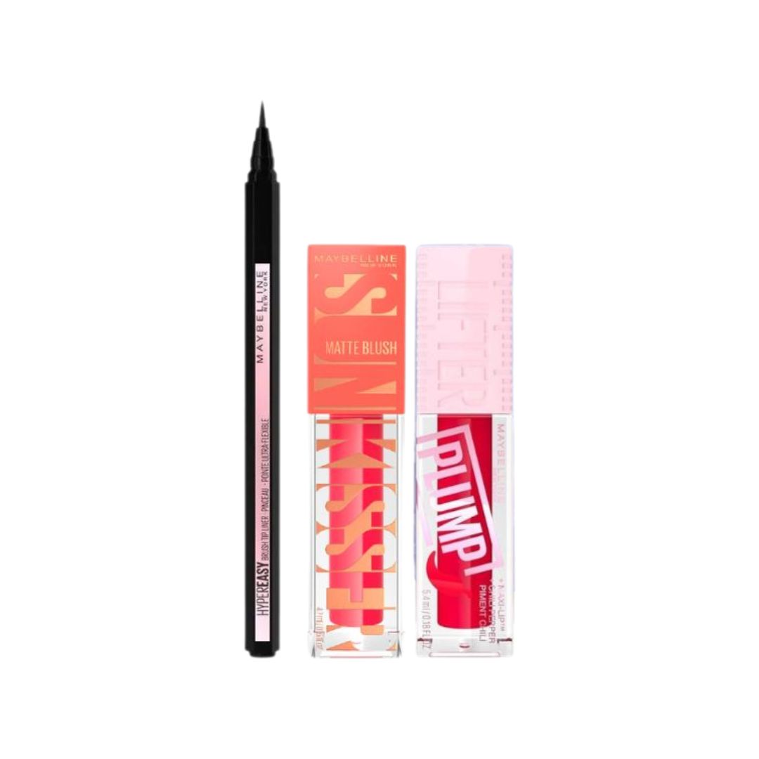 Sunkisser Liquid Blush + Hyper Easy Liquid Liner + Lifter Plump Lip Gloss At 20% OFF
