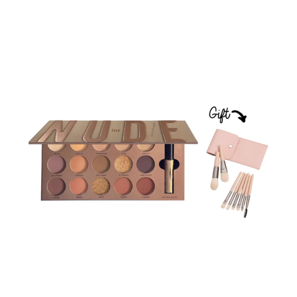 The Nude Palette + FREE Makeup Brush Set