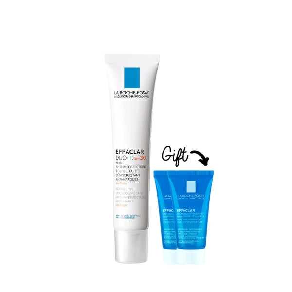 Effaclar Duo+ SPF30 Acne Treatment Cream + 2x FREE Effaclar Foaming Gel 15 ML