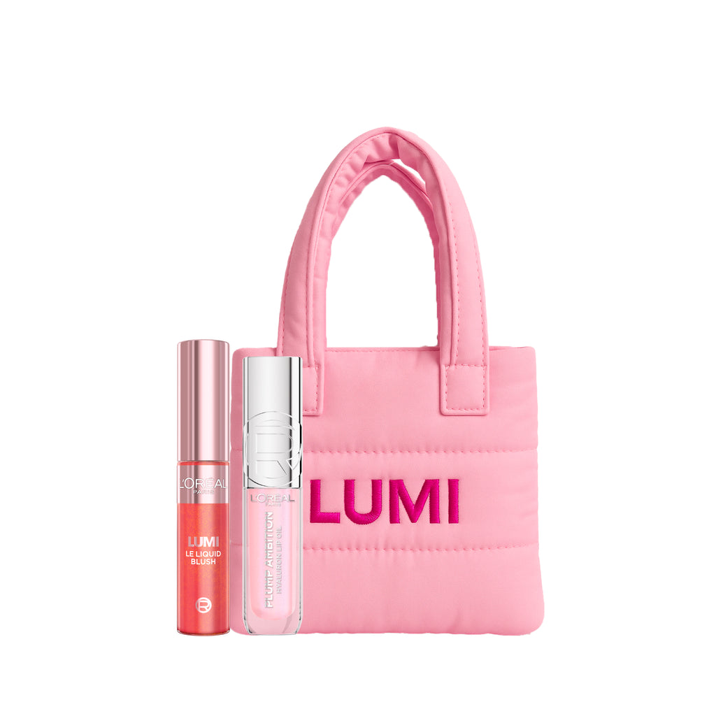 Plump Ambition Lip Oil + Lumi Le Liquid Blush + FREE Lumi Bag
