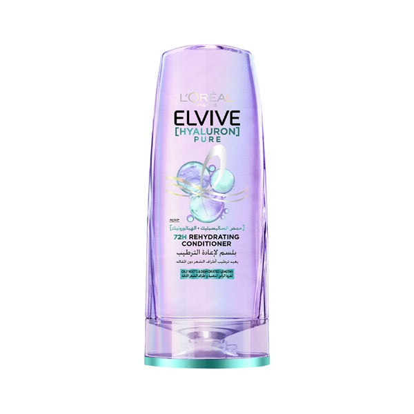 L'Oréal Paris Elvive Hyaluron Pure 72h Rehydrating Conditioner for Oily Scalp & Dehydrated Lengths | Loolia Closet
