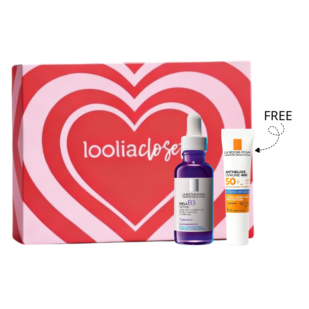 La Roche-Posay Mela B3 Dark Spot Serum bundle with free Anthelios sunscreen and Mother’s Day gift for brightening and even skin tone