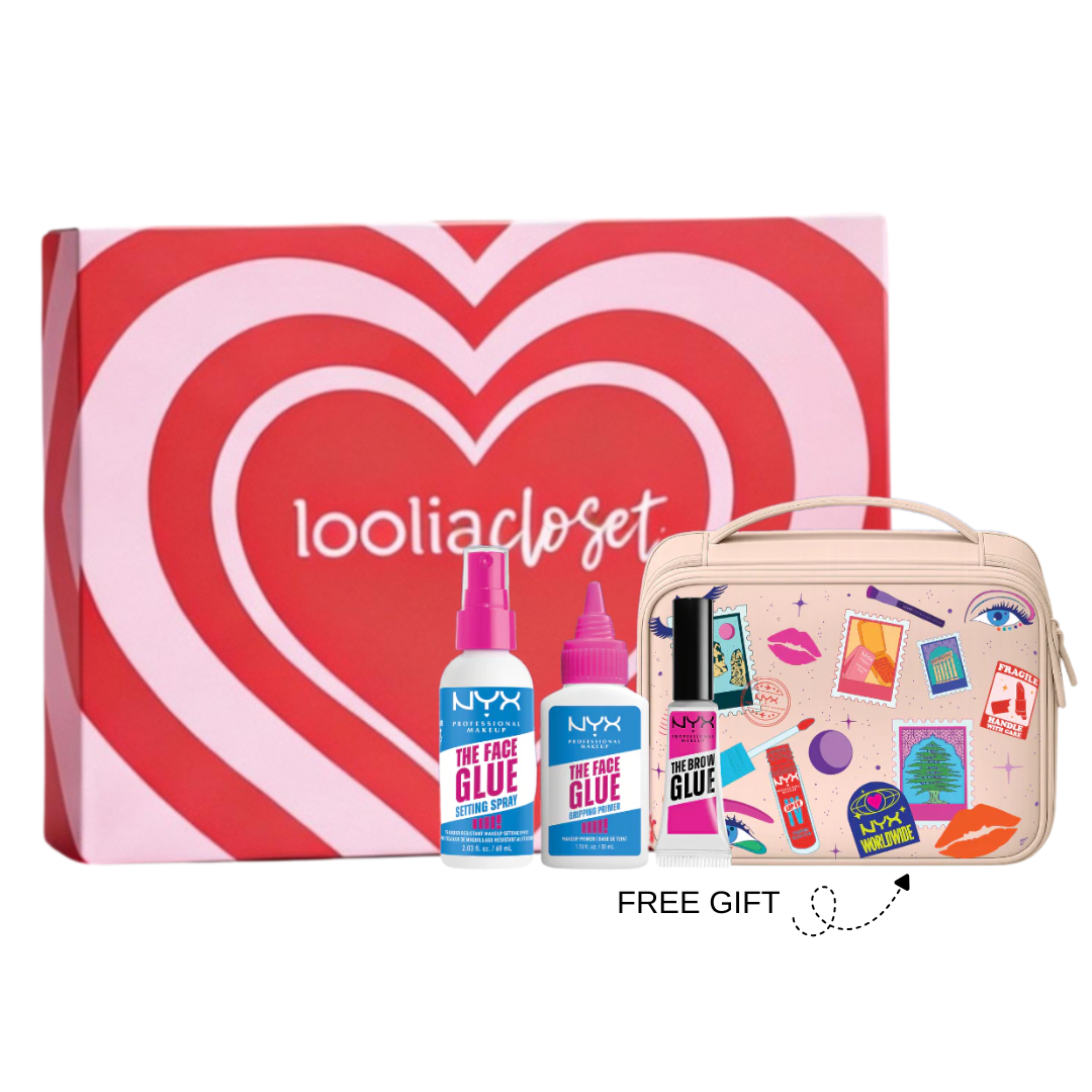 Face Glue Primer 35 mL + Glue Setting Spray 60 mL + Glue Instant Brow Styler + FREE Makeup Pouch + FREE Gift Box