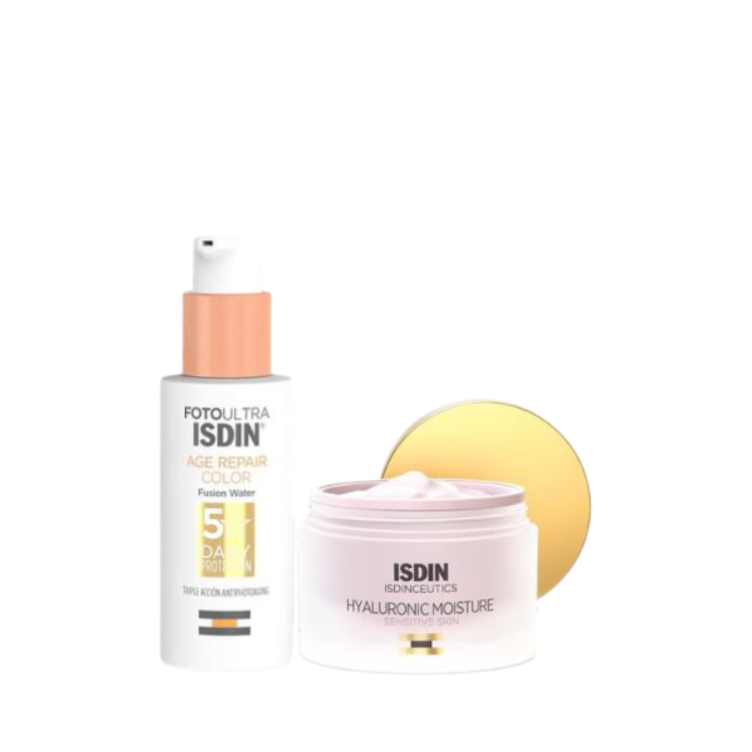 ISDIN Age Repair SPF50 Sunscreen & Hyaluronic Moisture Bundle