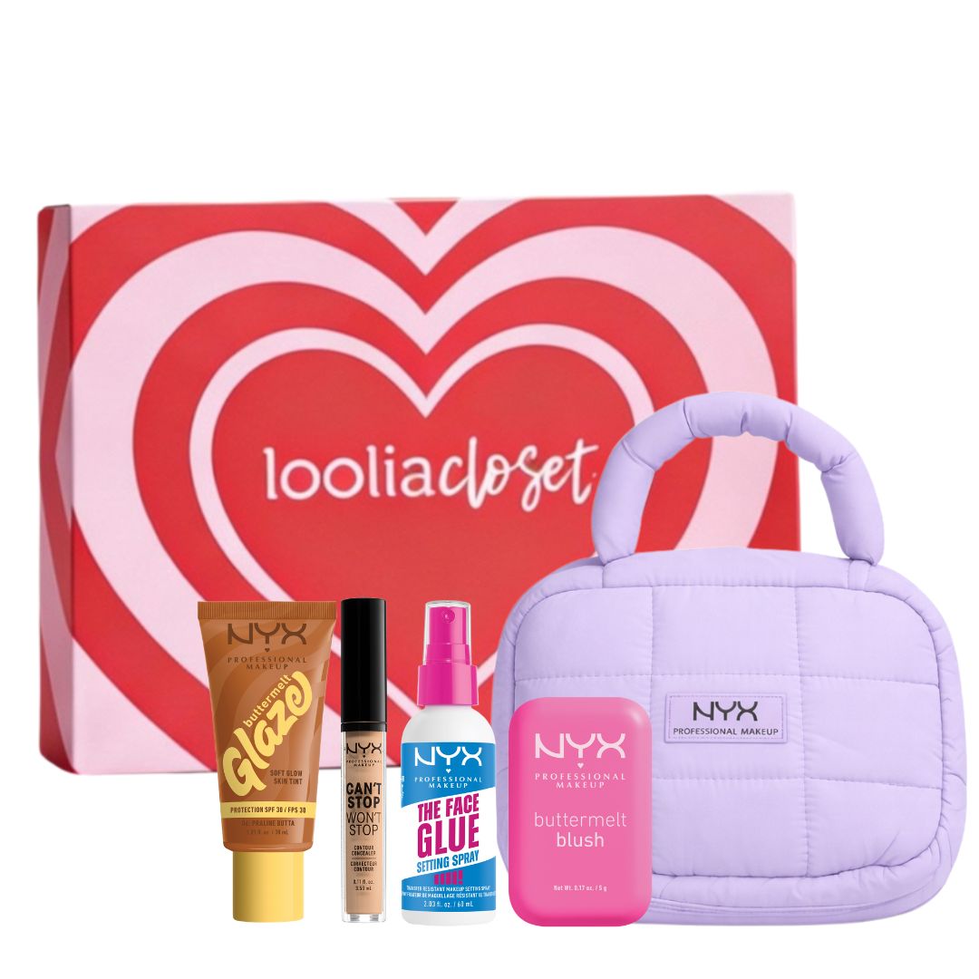 NYX skin tint blush concealer and setting spray bundle with free pouch