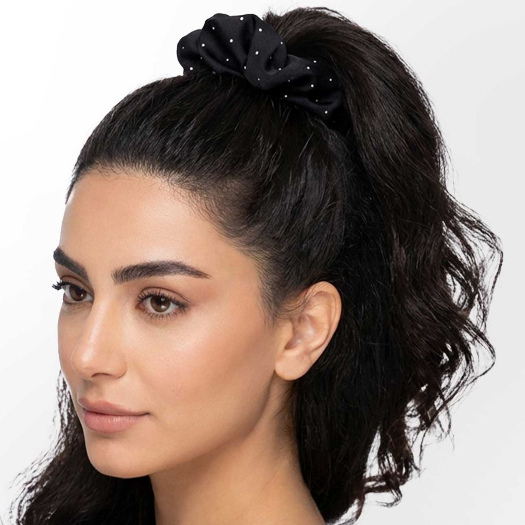 Nasmati Satin Crystal Scrunchies