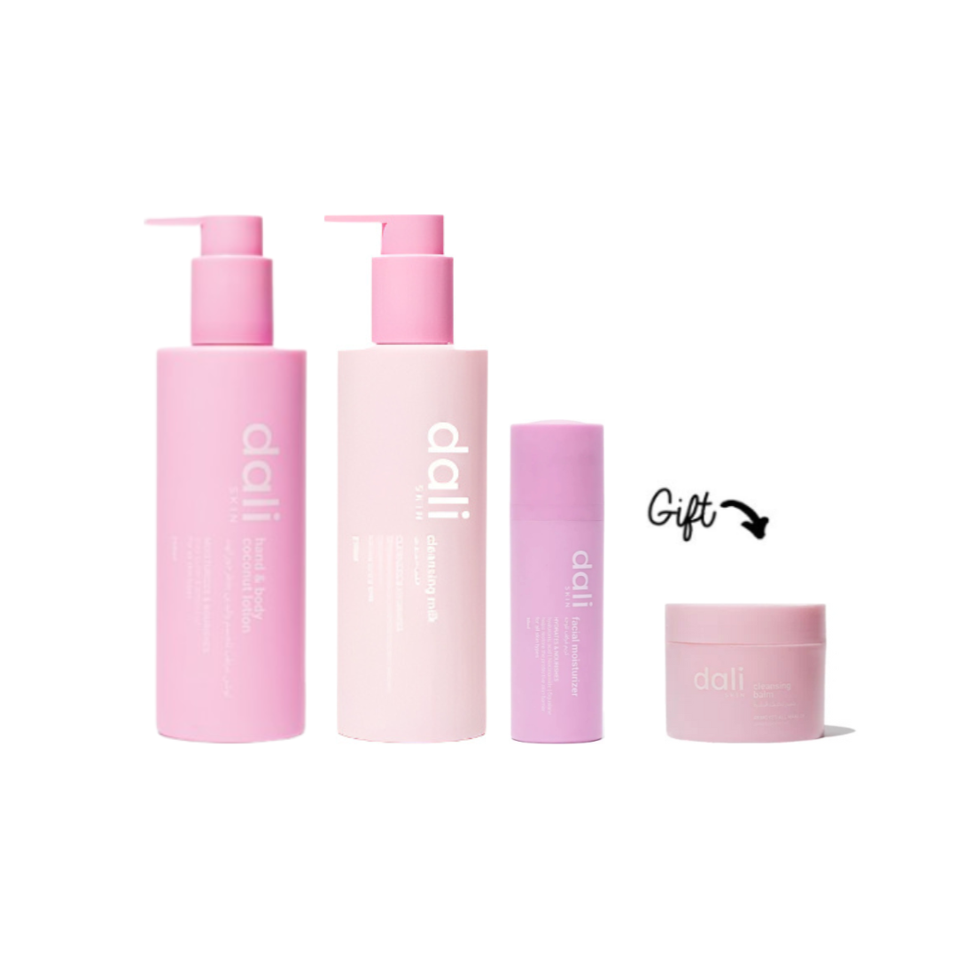 Hand And Body Lotion Coconut 250 ML + Cleansing Milk 250 ML + Facial Moisturizer 30 ML + FREE Cleansing Balm