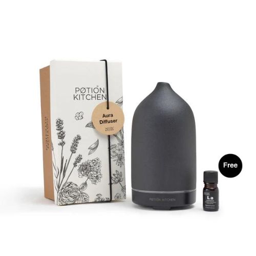 Potion Kitchen-Aura Essential Oil Aroma Diffuser-Charcoal Black