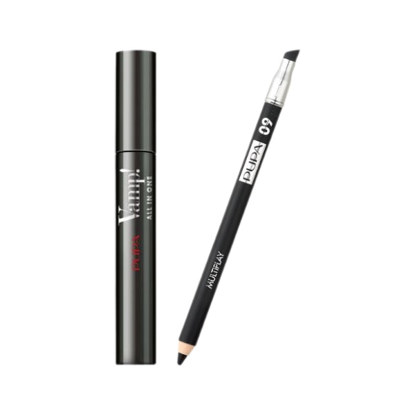 Vamp! Mascara All In One + Multiplay Eye Pencil At 15% OFF