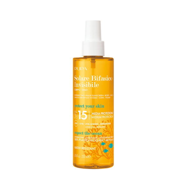 Pupa Sunscreen Invisible Two-Phase SPF 15 - 200 ML