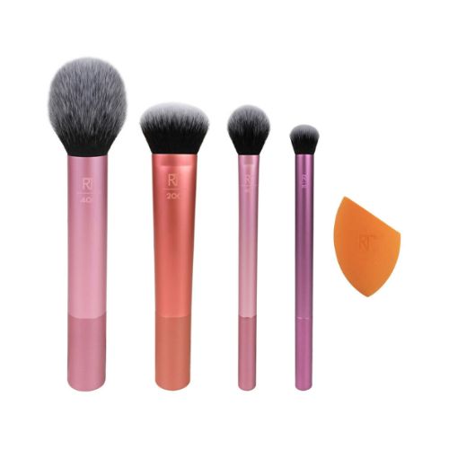 Real Techniques - Everyday Essentials Brush Kit x 4 + Sponge