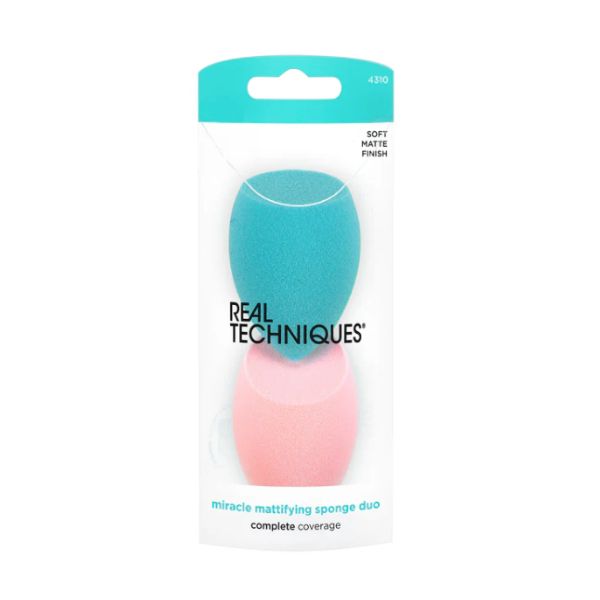 Real Techniques Miracle Mattifying Makeup Sponge Duo | Loolia Closet