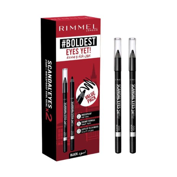 Rimmel 2x Scandaleyes Waterproof Kohl Liner