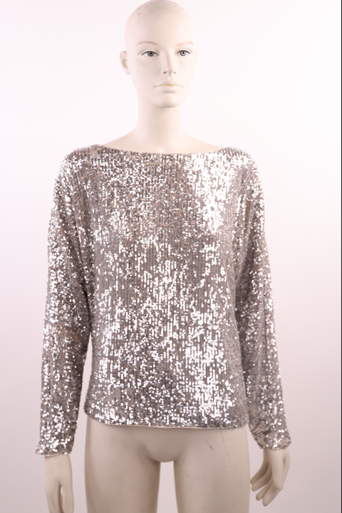 ACCESS Access silver sequin top | Loolia Closet