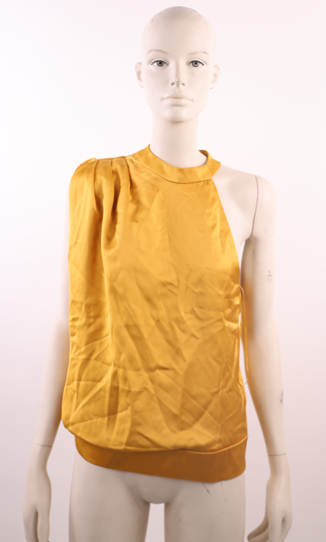 ACCESS Access one sleeve yellow blouse | Loolia Closet