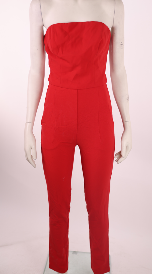 ACCESS Access strapless red jumpsuit | Loolia Closet