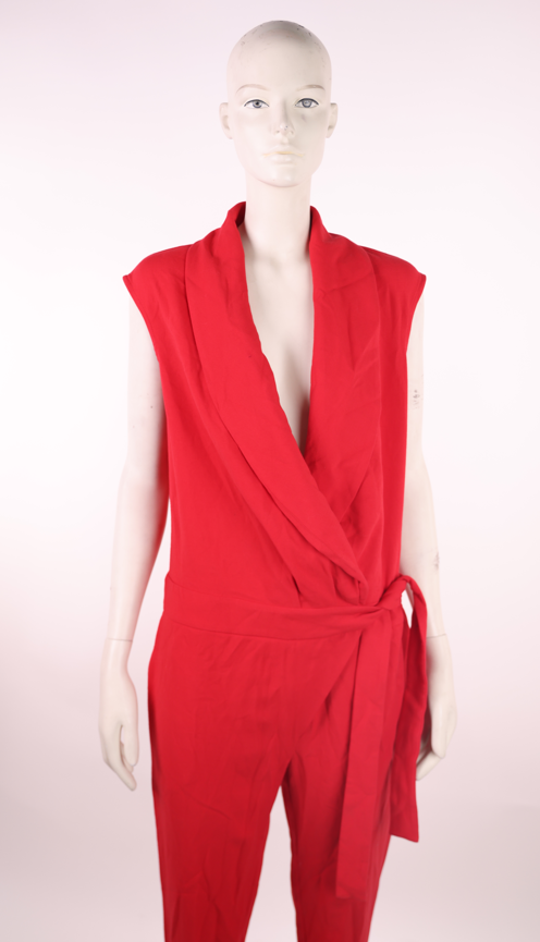 ACCESS Access red wrap jumpsuit | Loolia Closet