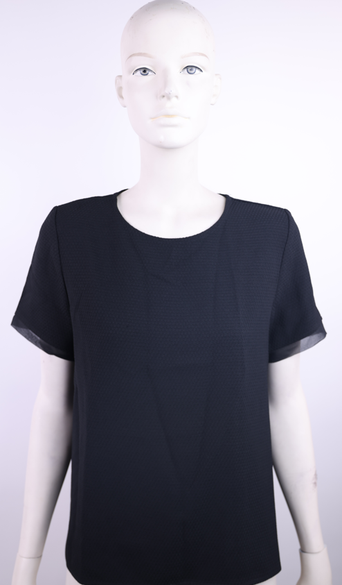 FRNCH Frnch short sleeve black blouse | Loolia Closet