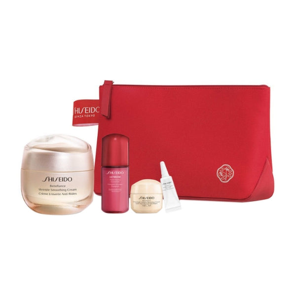 Shiseido Benefiance Wrinkle Smoothing Cream Pouch Set | Loolia Closet