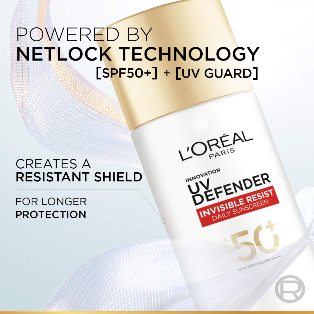 UV Defender Invisible Resist Sunscreen SPF50+ - Benefits