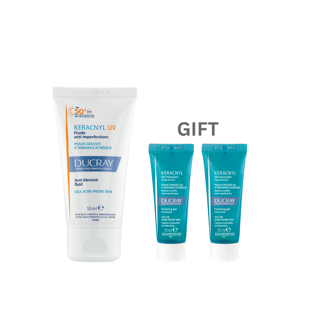 Keracnyl UV Anti-Blemish Fluid SPF 50 + 2 FREE Foaming Gel