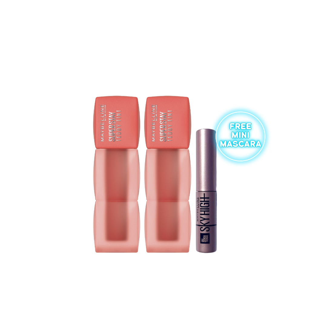 2x Teddy Tint Lip Tint + FREE Mini Sky high At 30% OFF