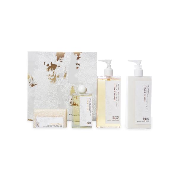 Senteurs D'Orient The Hair & Body Gift Set - Fleurs d'Oasis
The Shower, The Lotion, The Oil, The Soap (110g)