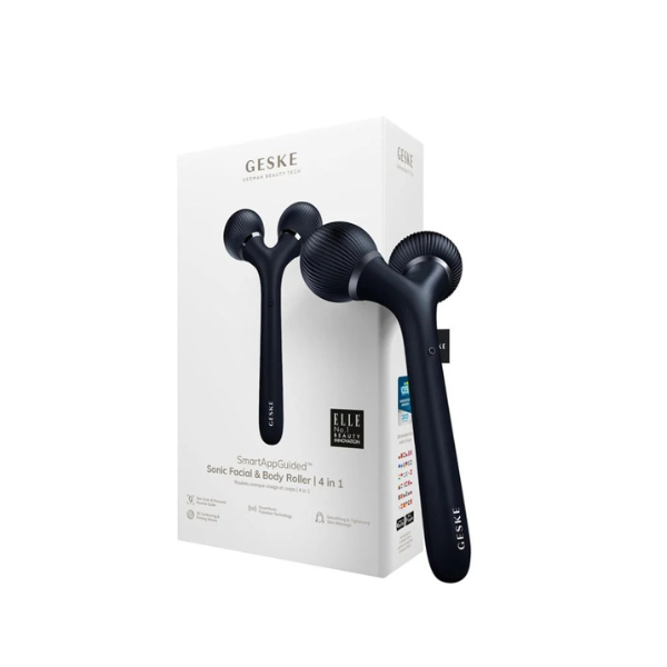 Geske Sonic Facial & Body Roller | 4 in 1- Black