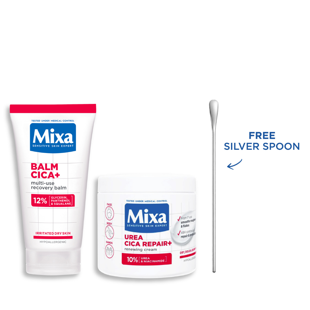 Balm Cica+ Multi-use Repair Cream + Urea Cica Repair Moisturizing Cream Jar + FREE Silver Spoon