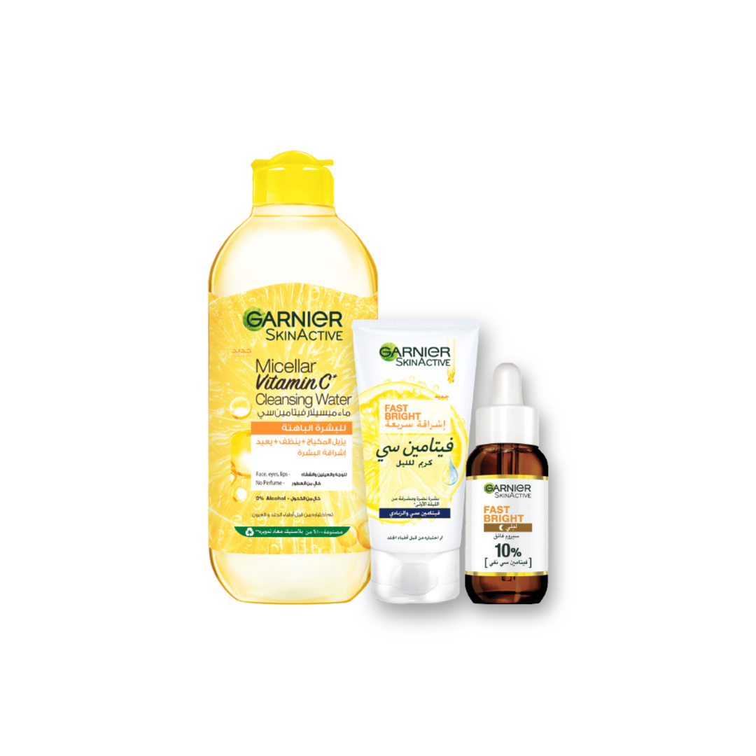 Vitamin C Micellar Water 400ML + Vitamin C Serum 30ML + Skin Night Cream 50ML At 25% OFF