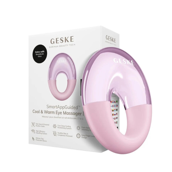 Geske Cool & Warm Eye Massager| 7 in 1- Pink